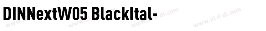 DINNextW05 BlackItal字体转换